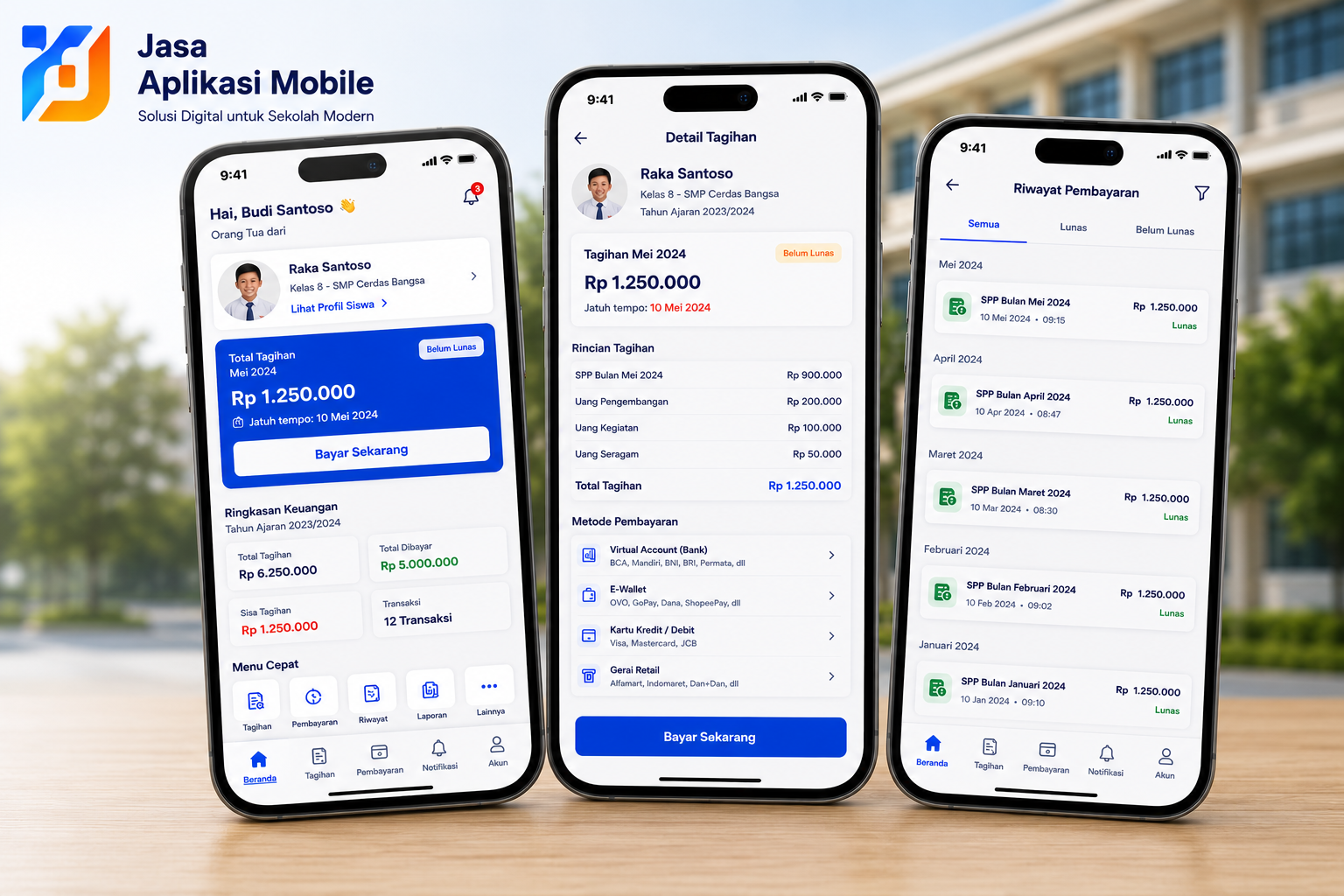 Mobile Apps Keuangan Sekolah / SPP